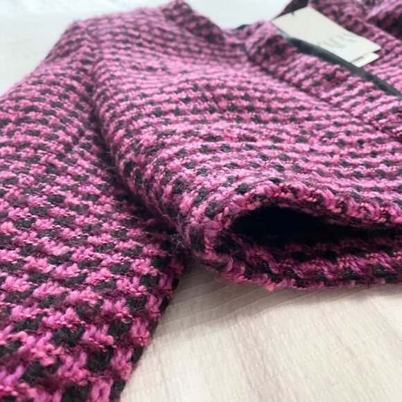 NWT ZARA PURPLE PINK BLACK TWEED CROPPED JACKET - S - Picture 7 of 10